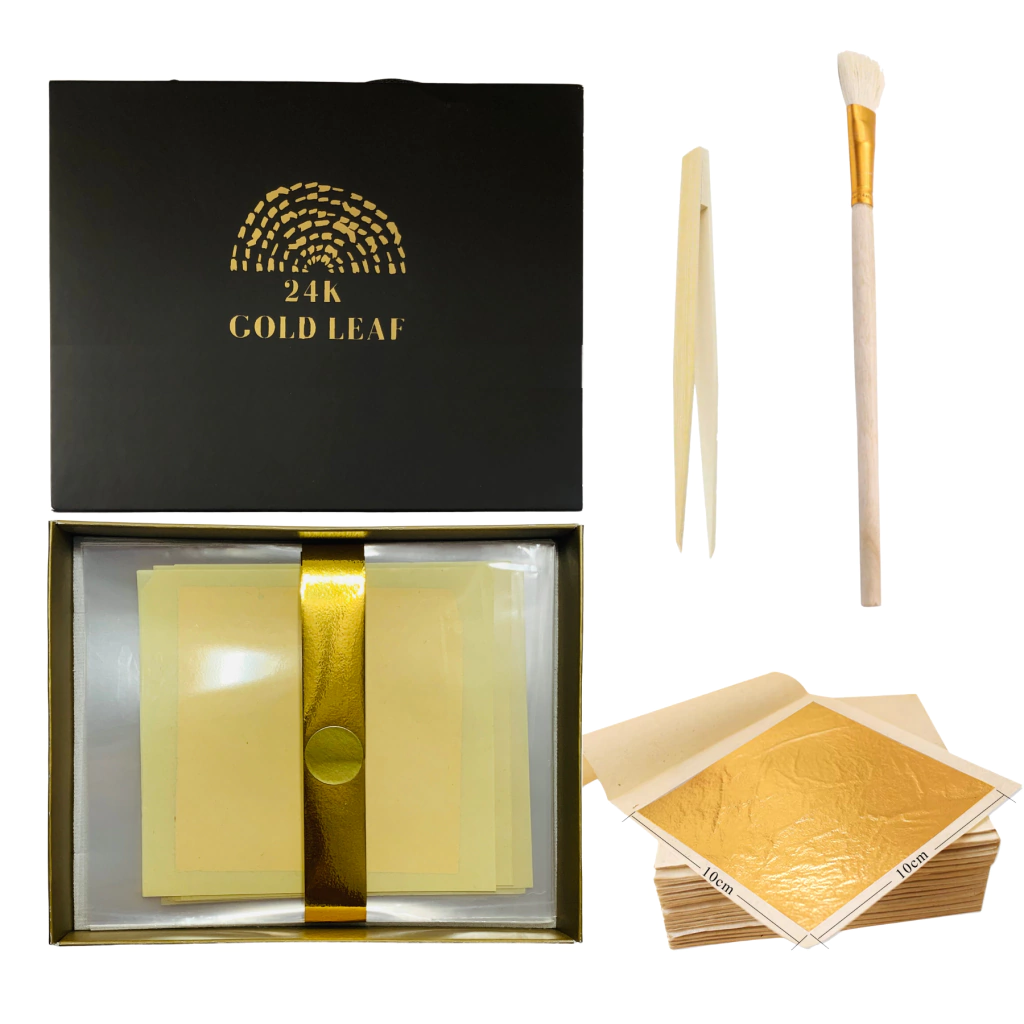 5 Láminas Oro Genuino Comestible 24 K 10 x 10cm. Gastronomía Belleza Spa Gourmet