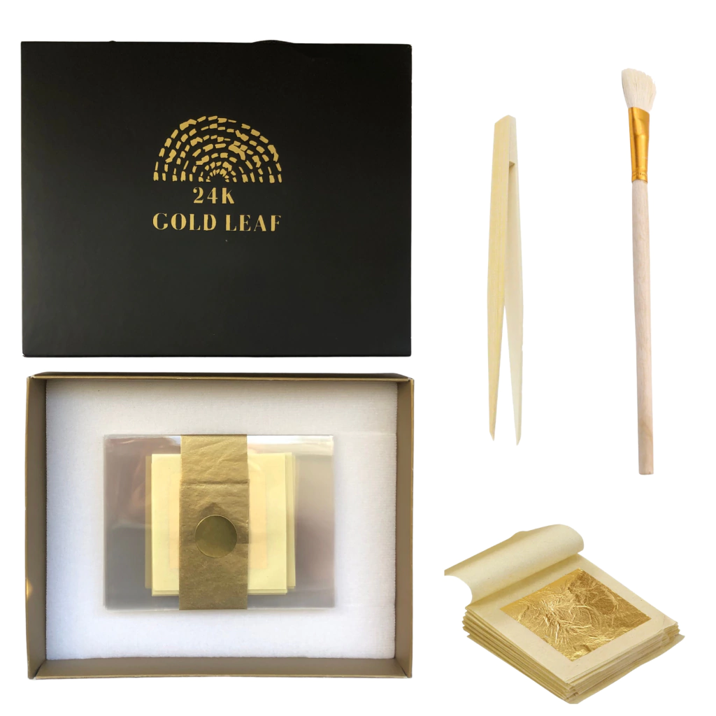 80 Láminas Oro Genuino Comestible 24 K 4.33 x 4.33cm. Gastronomía Belleza Spa Gourmet