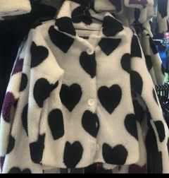Casaco Teddy coração - comprar online