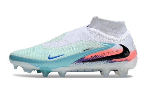 Chuteira Campo NIKE Phantom 6 Elite High AG United 02 Azul - Branco