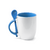 Caneca Personalizada de Cerâmica Branca Base Curva com Colher, Interior e Alça Colorido 325ml - comprar online