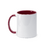 Caneca Personalizada de Cerâmica Branca com Interior e Alça Colorida 325ml