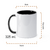 Caneca Personalizada de Cerâmica Branca com Interior e Alça Colorida 325ml na internet