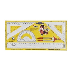 JUEGO GEOMETRIA C/COMPAS MEDIANO AKIO