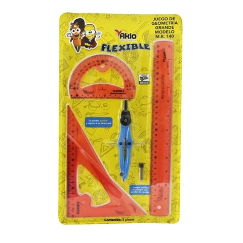 JUEGO GEOMETRIA FLEXIBLE GRANDE MR550/140 AKIO