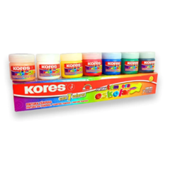 PINTURA DEDOS C/6+1 30ML C/U KORES