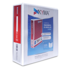 CARPETA PANORAMICA CARTA 3 ARGOLLAS O 3" BLANCA KYMA