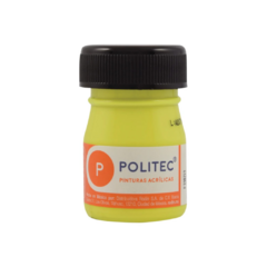 PINTURA ACRILICA MATE 25ML AMARILLO FLUORESCENTE POLITEC