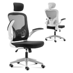 SILLA DE OFICINA ERCONÓMICA GERENCIAL NEGRO/BCO