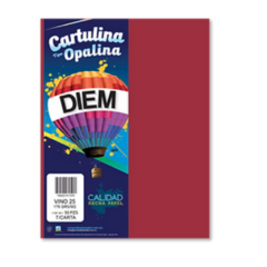 HOJA OPALINA CARTA 175GRS C/50 VINO 25 DIEM