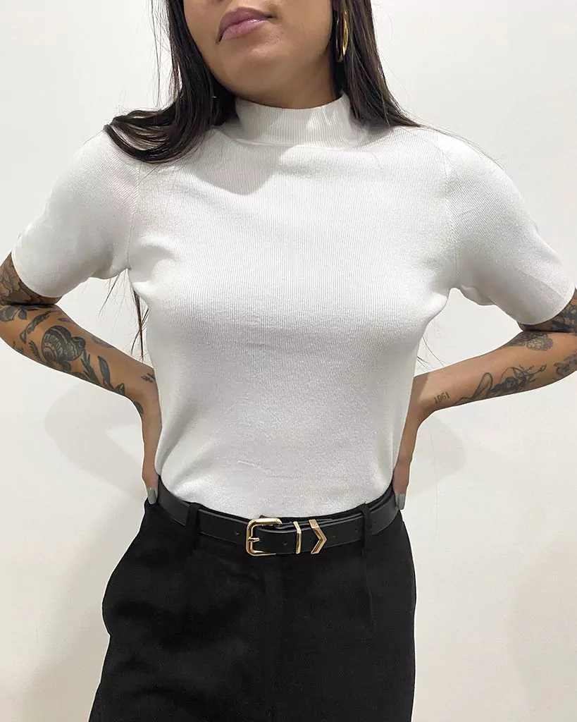 Blusa tricot July – Off White