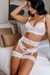 CAMISOLA DE RENDA E CETIM COM CALCINHA SENSUAL Ref.: 02142 - comprar online