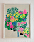 Flores 2 - Cho Bracamonte - 37 x 28, 5 cm - Marcadores sobre papel, enmarcada