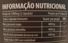 3x Maca Peruana Blend (Maca Black+Maca Red+Maca Raw) 1400mg 60 caps - Qnutri na internet