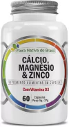 CMZ - Cálcio, Magnésio, Zinco, Vitamina D3 500mg 60 Caps FLORA NATIVA DO BRASIL