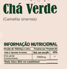 CHÁ VERDE (CAMELLIA SINENSIS) 1000MG 60 CAPSULAS - MULTVITTA - comprar online