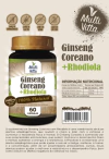 Ginseng Coreano + Rhodiola 1400mg 60 Cápsulas - Multivitta