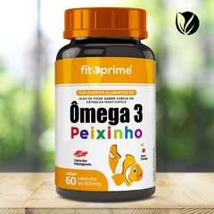 Ômega 3 Mastigável Peixinho Sabor Cereja 60 cápsulas Fitoprime