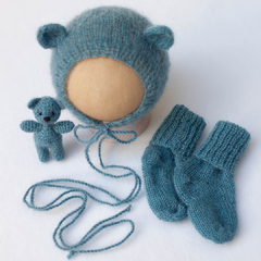 kit newborn ursinho lã importada na internet