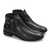 BOTA FEMININA CANO BAIXO EM COURO PRETO - comprar online