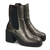 BOTA FEMININA ELÁSTICO COURO METALIZADO ONIX