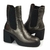 BOTA FEMININA ELÁSTICO COURO METALIZADO ONIX - comprar online