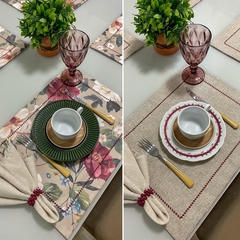 Imagem do Lugar Americano DUPLA FACE - Floral Marsala (Unidade)