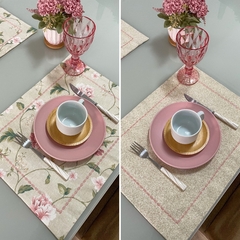 Lugar Americano DUPLA FACE - Floral Rosa (Unidade) na internet
