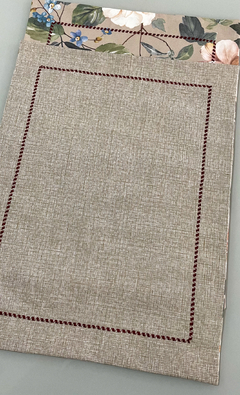 Lugar Americano DUPLA FACE - Floral Marsala (Unidade) na internet