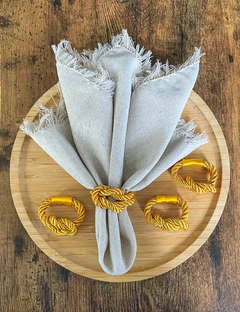 Porta Guardanapo de Nó Náutico - Amarelo Ouro (Unidade) - comprar online