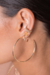 Brinco Laranja Com Resina Caramelo Folheado Em Ouro 18k