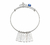 Bracelete Prata Pura 990 Com Placa Dons Do Espírito Santo E Pedra Chaton Azul