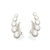 Brinco De Prata Pura 990 Ear Cuff Com 5 Bolinhas Diamantadas