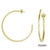 Brinco Argola 4 Lados Md Folheado Em Ouro 18k
