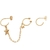 Brinco Argola Com Estrela E Piercing Com Estrela Folheado Em Ouro 18k - comprar online
