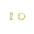 Brinco Argola Com Zircônias Borda Lisa Vazada 11Mm Folheado Em Ouro 18k