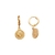 Brinco Argolinha Com Moeda Lira 11Mm Folheado Em Ouro 18k