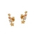 Brinco Ear Cuff Baby Com 4 Estrelas Reticuladas Folheado Em Ouro 18k