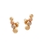 Brinco Ear Cuff Baby Com 4 Redondos Reticulados Folheado Em Ouro 18k