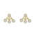Brinco Ear Jacket Com 4 Pérolas 6Mm Folheado Em Ouro 18k