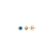 Brinco Fixo Olho Grego 4Mm Folheado Em Ouro 18k