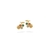 Brinco Infantil Uva Com Pedra Colorida Tarraxa Baby Folheado Em Ouro 18k