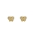 Brinco Mini Borboleta Com Zirconias Folheado Em Ouro 18k