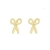 Brinco Tesoura Folheado Em Ouro 18k