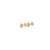 Brinco Trevo Riscado 5Mm Folheado Em Ouro 18k - comprar online
