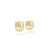 Brinco Argola Com 6 Zircônias Com Borda Amassada Folheado Em Ouro 18k