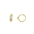 Brinco Zircônia Argola Meio Liso Folheado Em Ouro 18k