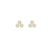 Brinco Zircônia Com 3 Florzinha Folheado Em Ouro 18k