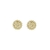 Brinco Zircônia Redondo Com Pedras Folheado Em Ouro 18k