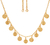 Choker 6 Redondos Liso 5 Redondos Diamantado Folheado Em Ouro 18k - comprar online